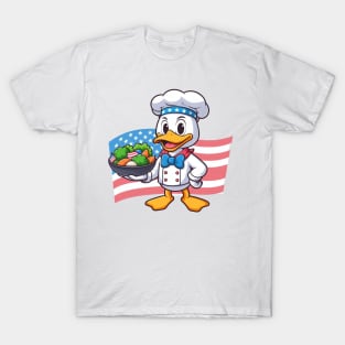 A Whimsical Tribute to American Culture in Cartoon Style T-Shirt T-Shirt